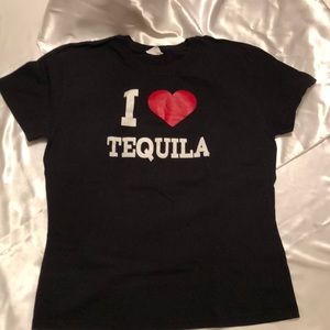 Black graphic T-shirt